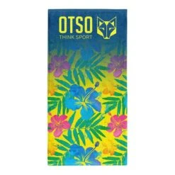 Otso Microfiber Floral Towel Blue Multicolour