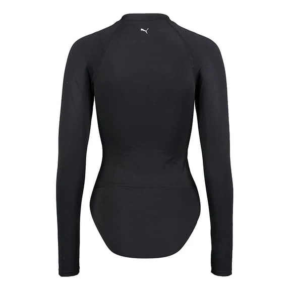 Puma Swim Surf Long Sleeve Swimming Costume Black Women - Image 2