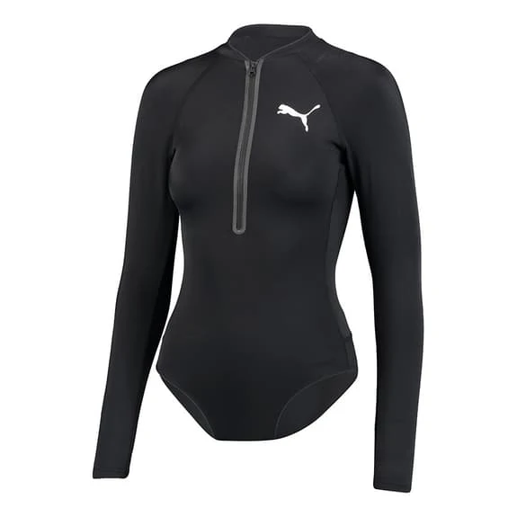 Puma Swim Surf Long Sleeve Swimming Costume Black Women - Image 3