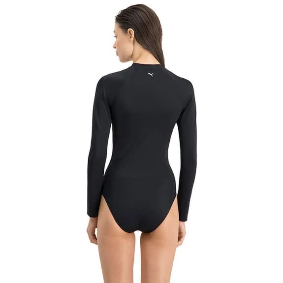 Puma Swim Surf Long Sleeve Swimming Costume Black Women - Image 6