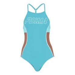 Puma Racerback Swimsuit Light Blue Women