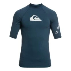 Quiksilver Surf All Time Short Sleeve T-Shirt Navy Blue White