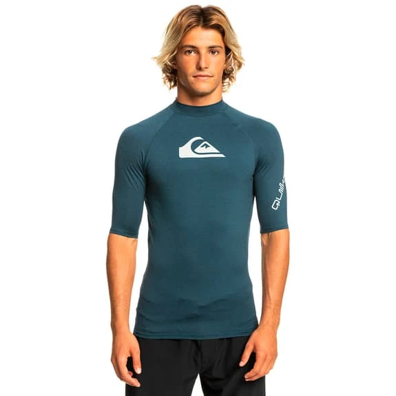 Quiksilver Surf All Time Short Sleeve T-Shirt Navy Blue White - Image 4