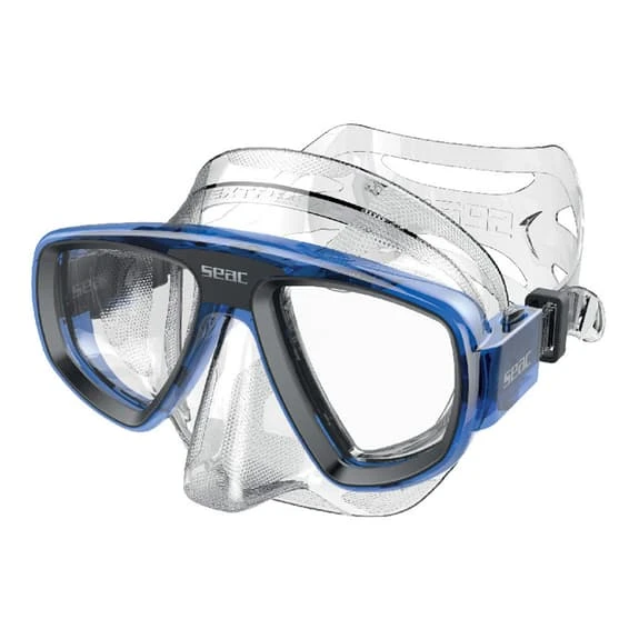 Seac Extreme 50 Scuba Mask Black Blue With Clear Lenses