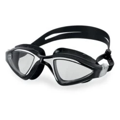 Seac Lynx Swimming Goggles Black White With Clear Lenses