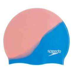 Speedo Multi Colour Silicone Cap Blue Pink