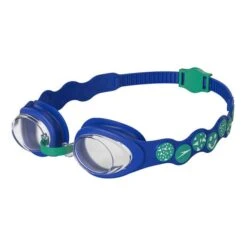 Speedo Spot Swimming Goggle Blue Green With Transparent Lenses Kids