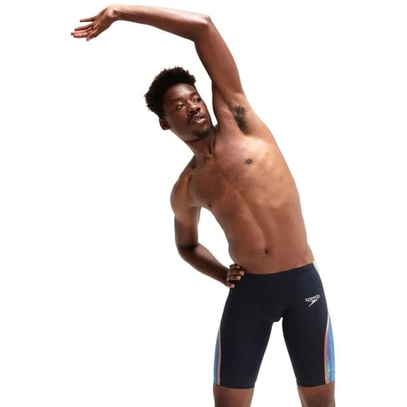 Speedo Fastskin LZR Pure Intent Jammer Shorts Black Lilac Blue - Image 3