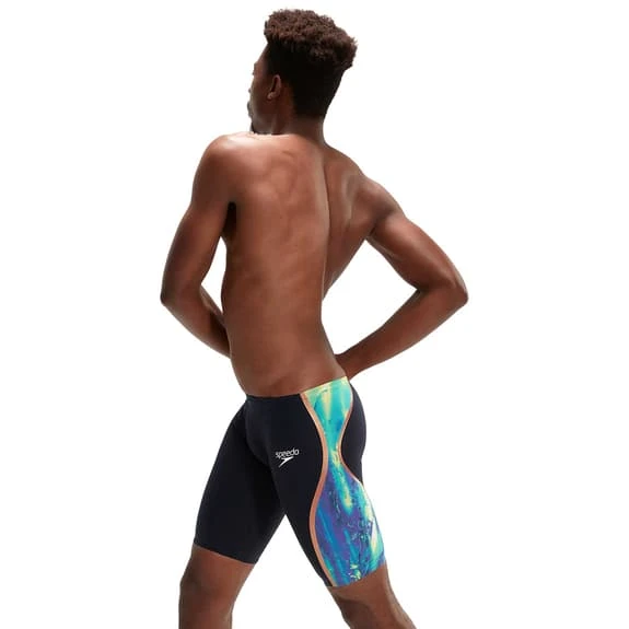 Speedo Fastskin LZR Pure Intent Jammer Shorts Black Lilac Blue - Image 6