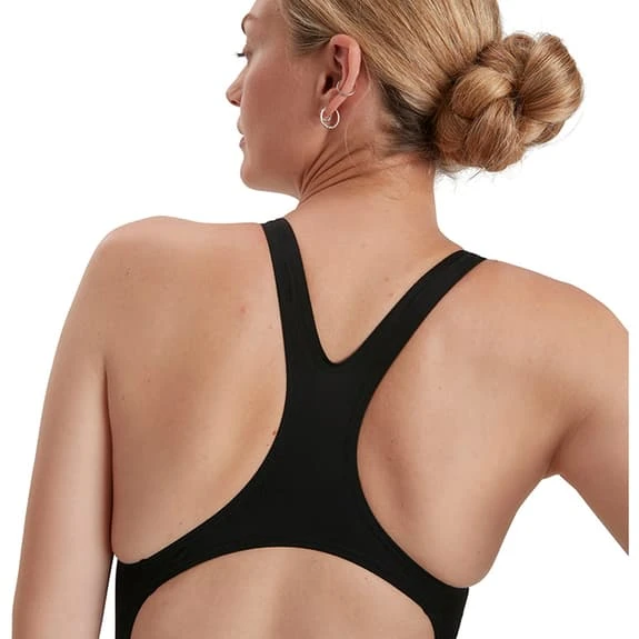 Speedo Digital Placement Medalist Swimsuit Black Turquoise Blue Women - Image 6