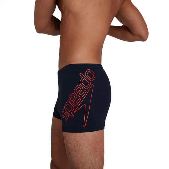 Speedo Boom Logo Placement Aquashort Black Orange - Image 6