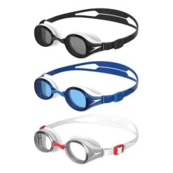 Speedo Hydropure Swimming Goggles With Clear Black Blue White Lenses (3 Units)