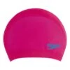 Speedo Long Hair Swimming Cap Pink Fuchsia Light Blue Kids