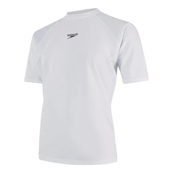 Speedo Swim Tee Short Sleeve T-Shirt White Black Women