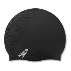 Speedo Bubble Active+ Swimming Cap Black White