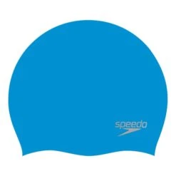 Speedo Plain Moulded Silicone Cap Navy Blue