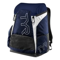 TYR Alliance 45L Swimming Backpack Navy Blue White