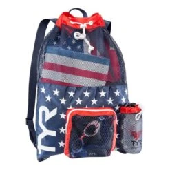 TYR Big Mesh Mummy 40L Backpack Blue Red