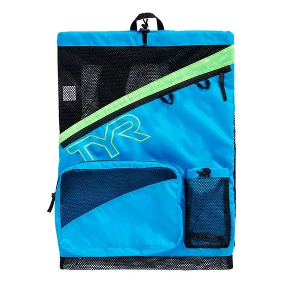 TYR Team Elite Mesh 40L Backpack Blue Yellow