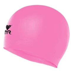 TYR Solid Latex Swim Cap Light Pink