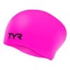 TYR Silicone Cap Long Hair Swimming Cap Fuchsia