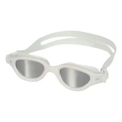 Zone3 Venator-X Swimming Goggles White With Mirrored Lenses Grey