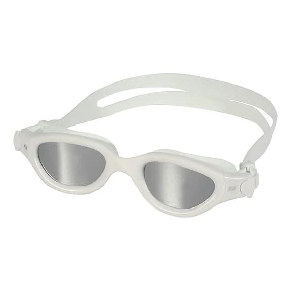 Zone3 Venator-X Swimming Goggles White With Mirrored Lenses Grey