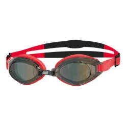 Zoggs Endura Swim Goggles Red With Black Mirrored Lenses