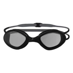 Zoggs Tiger Swimming Goggles Black With Clear Grey Lenses