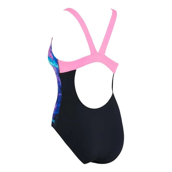 Zoggs Hybrid Speedback Swimsuit Pink Blue Women - Image 2