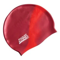 Zoggs Silicone Cap Multi Maroon Red Kids