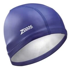 Zoggs Logo Swimming Cap Navy Blue White