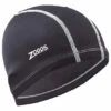 Zoggs Spandex Swimming Cap Black Black White